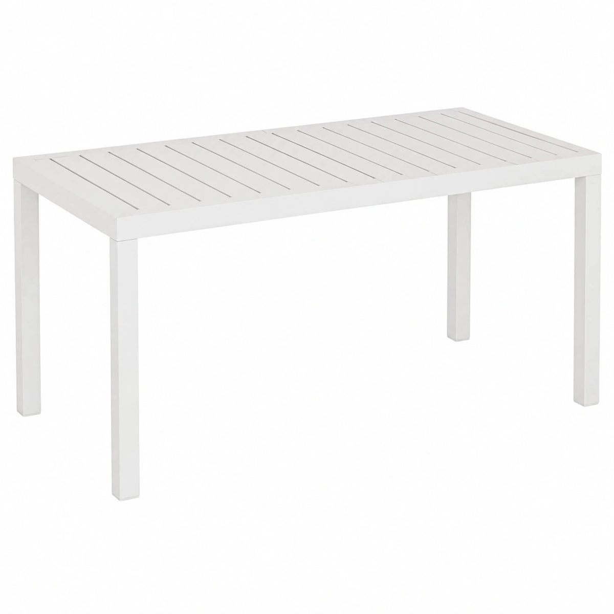Tavolo Extensibile Alamos Bianco in Alluminio, 10 Posti, 200/300 x 100 x 75 cm