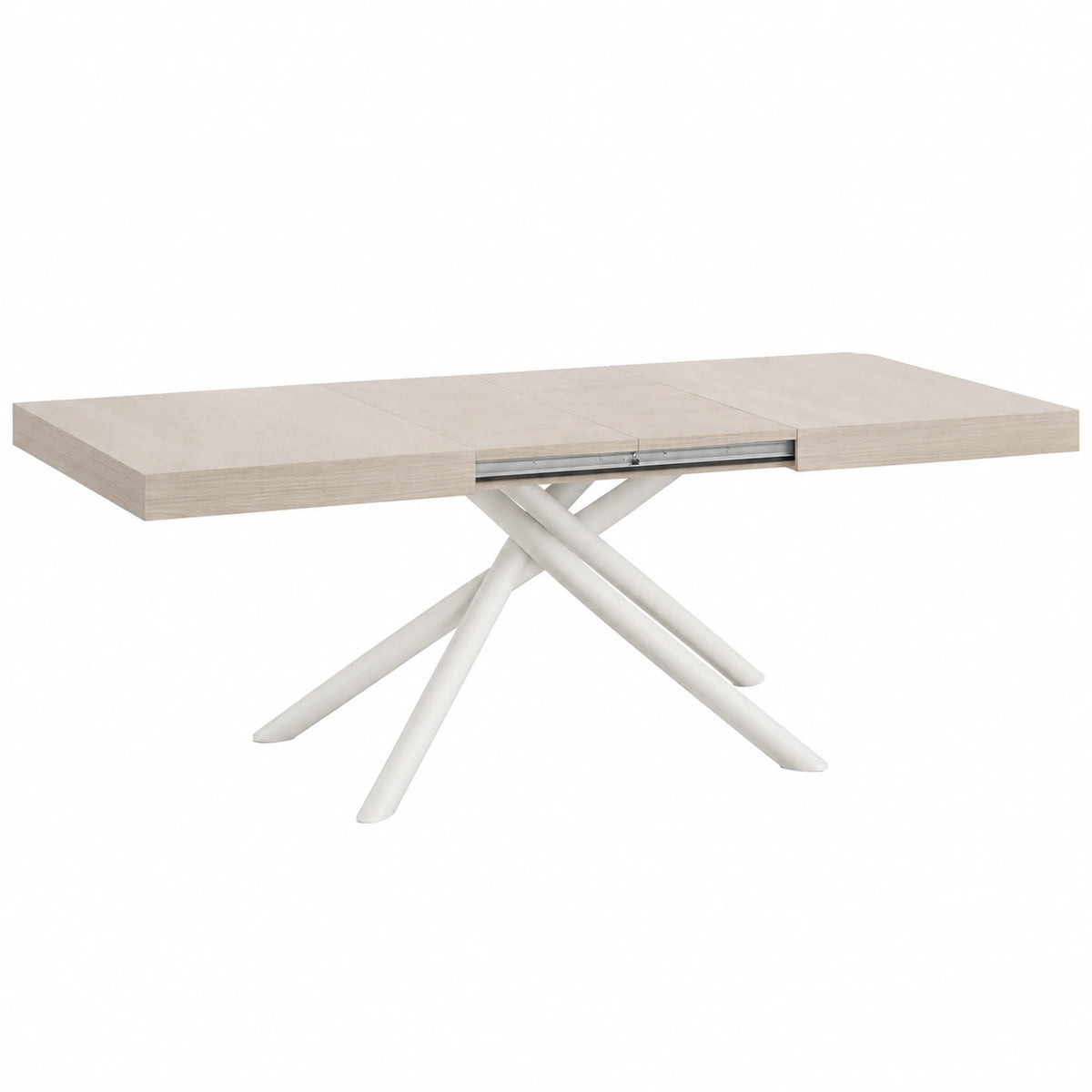 Tavolo Allungabile Carole Olmo Perla con Gambe Incrociate, Made in Italy