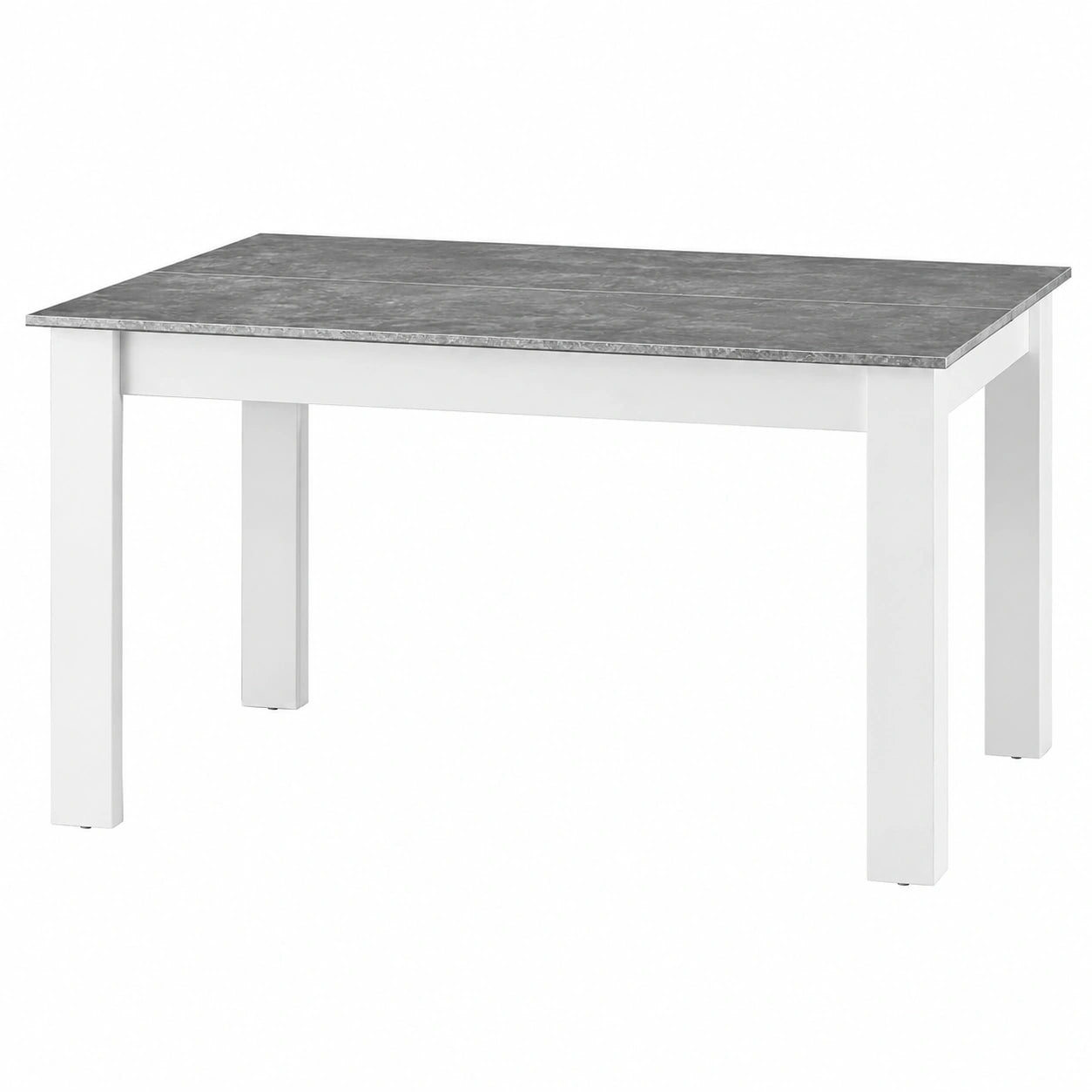 Tavolo da Pranzo Rettangolare in Legno 140x90 cm con Gambe a L per 4-6 Persone