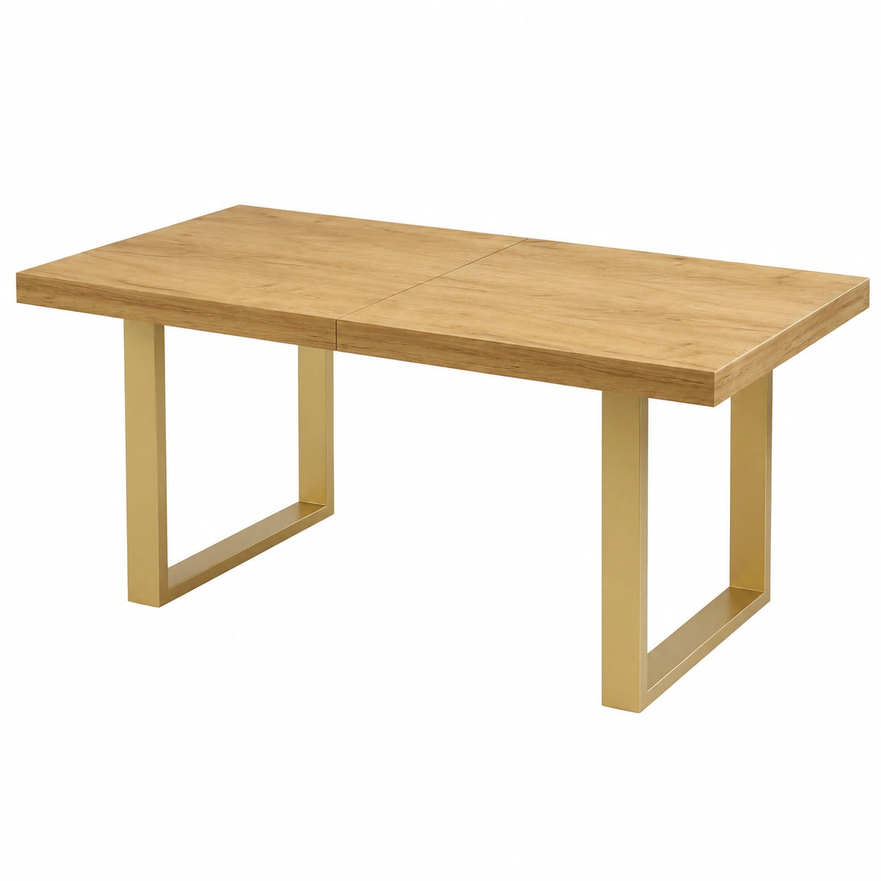 Tavolo Allungabile Moderno con Gambe Dorate, 140-240x80x77 cm