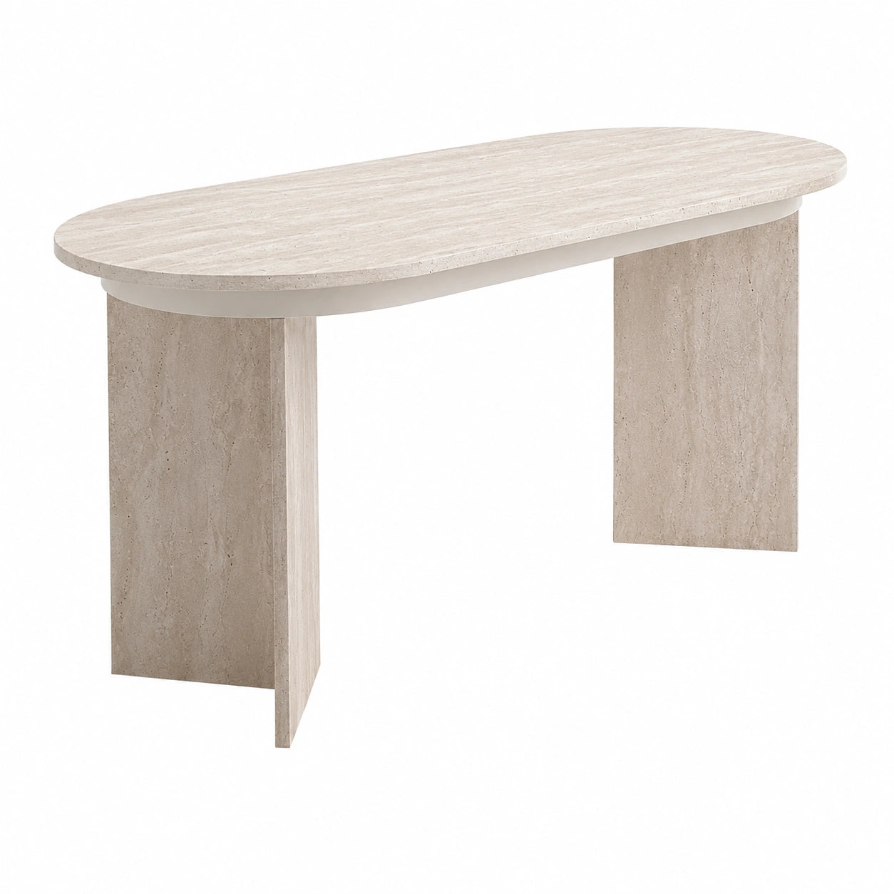 Tavolo da Pranzo Allungabile in Legno Sorell 8 Posti 160/200 cm - Stile Travertino