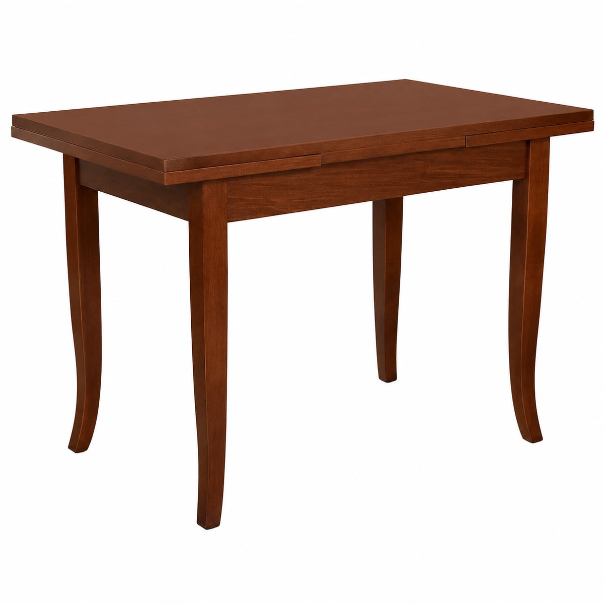 Tavolo Allungabile in Legno Massello 130-210 cm con Gambe a Sciabola - Design Italiano