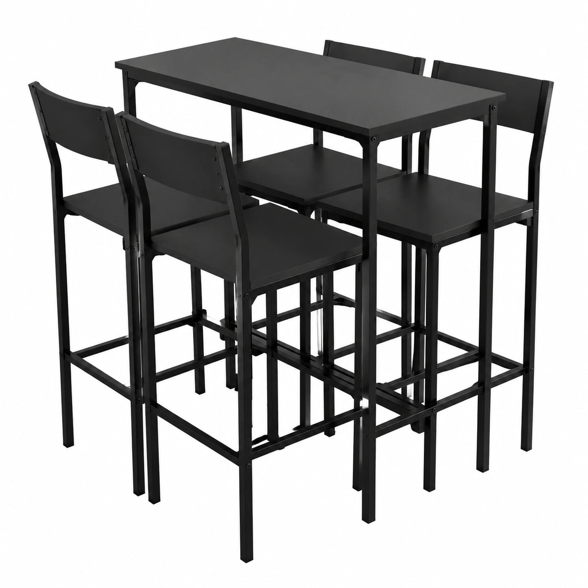 Set Tavolo e Sgabelli Salvaspazio per Bar e Casa, Design Elegante per Interni