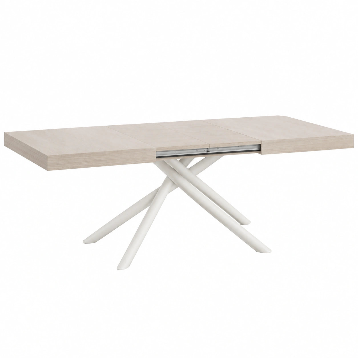 Tavolo Allungabile Carole Olmo Perla con Gambe Incrociate, Made in Italy