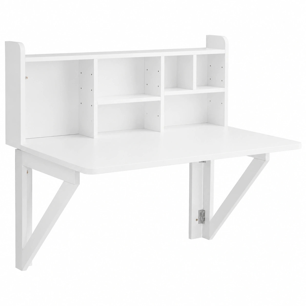 Tavolo da Parete Pieghevole SoBuy con Mensola per Cucina o Studio, Consolle Salvaspazio Bianca 90x60 cm