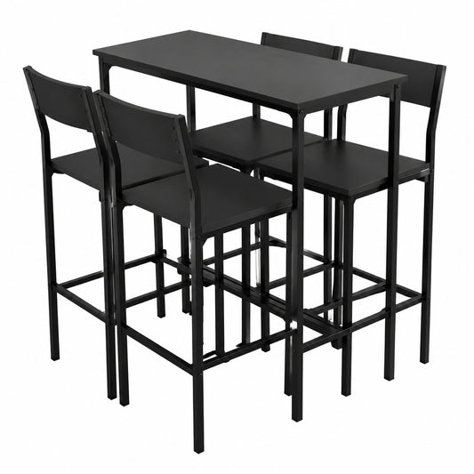 Set Tavolo e Sgabelli Salvaspazio per Bar e Casa, Design Elegante per Interni